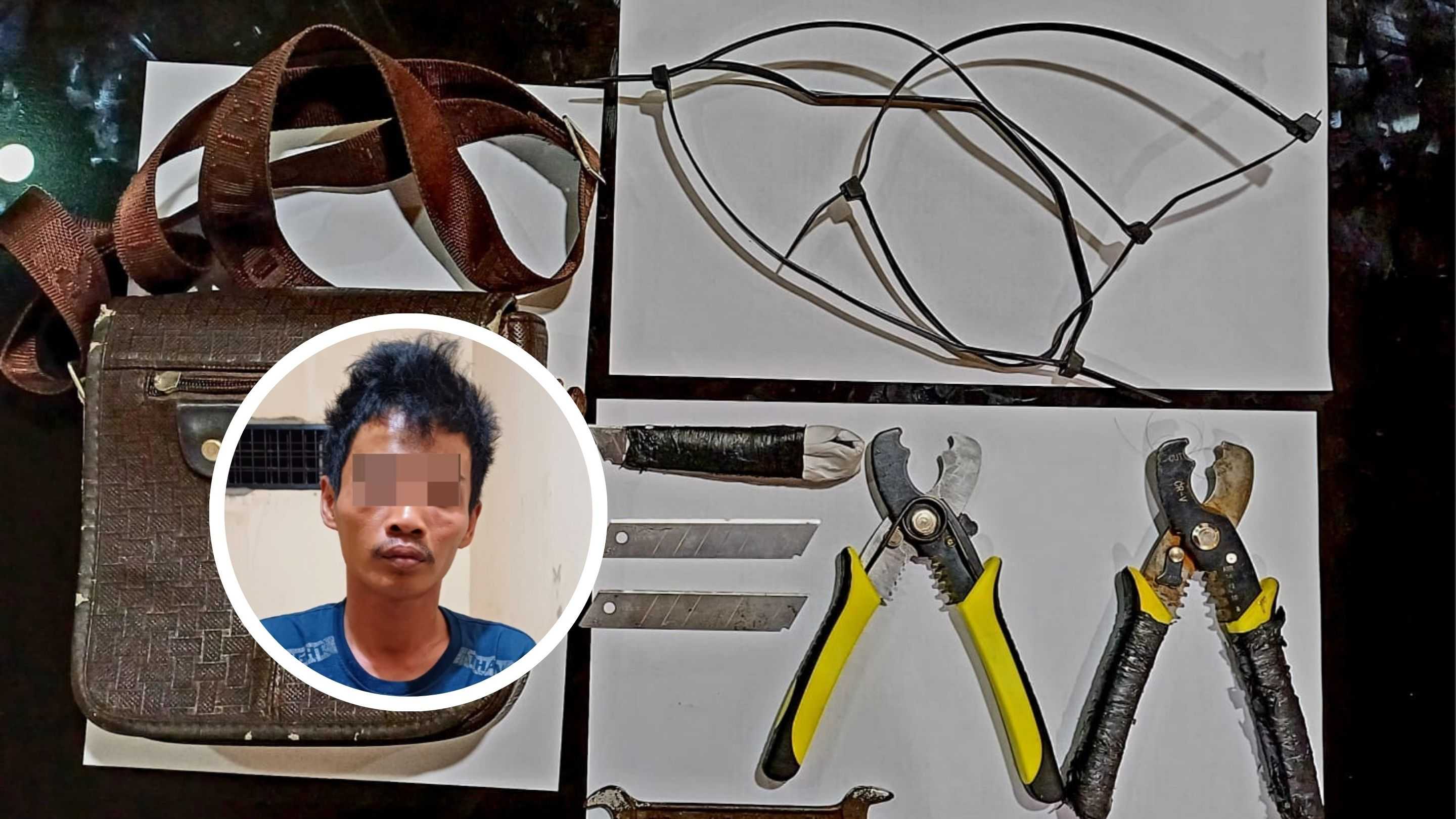 Dipergoki Warga Saat Beraksi, Pelaku Curi Kabel Tower Ditangkap Polres Garut